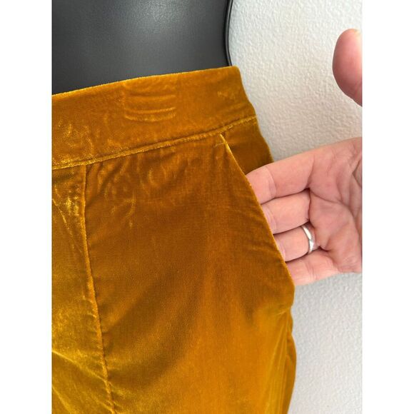Staud Velvet Pantsuit, Size S/6, Butterscotch, Blazer & Wide-Leg Pants - Picture 10 of 14
